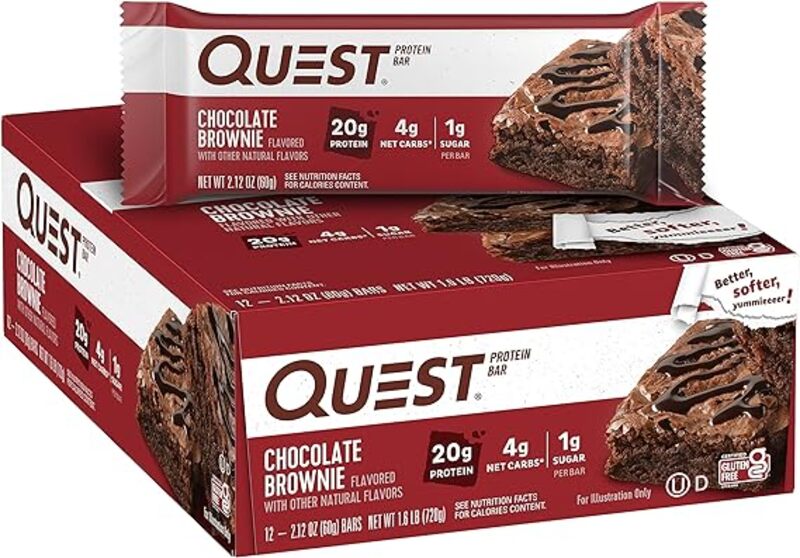 Quest Protein Bar Chocolate Brownie Flavor 12 Pieces